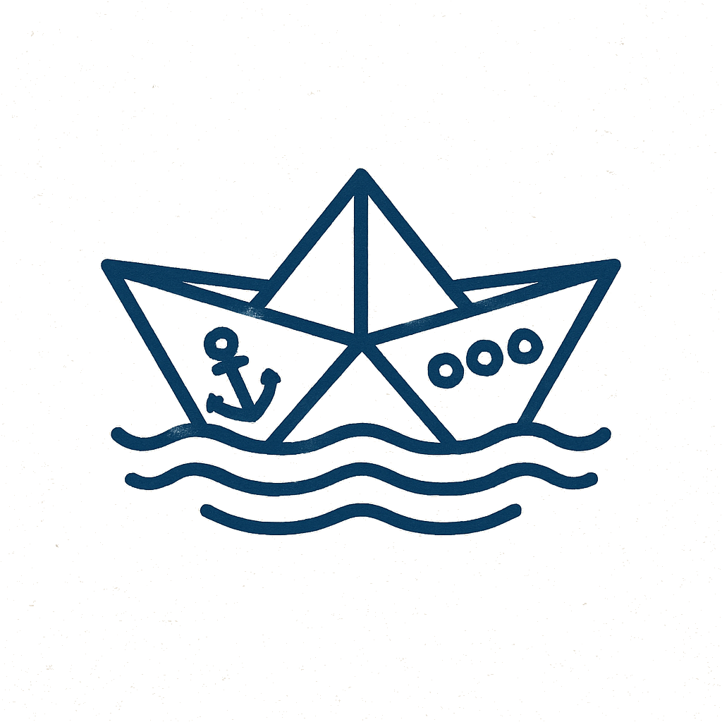 Sailing Paper Boat Logo
